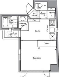 レジディア文京千石 12階1DKの間取り