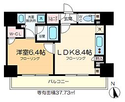パークアクシス東陽町・親水公園 12階1LDKの間取り