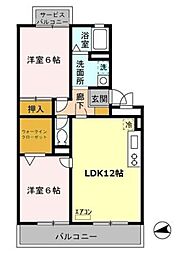 パンプキンハウス 1階2LDKの間取り