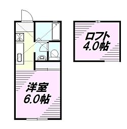東中野ハイツ 1Kの間取図画像