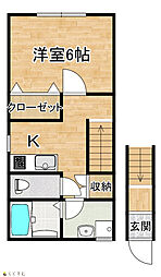 プライムコート 1Kの間取図画像