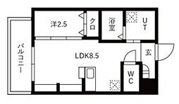 ジーイーオンズ 4階1LDKの間取り