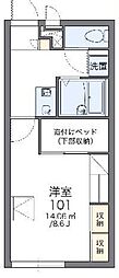 レオパレスシャルム 1Kの間取図画像