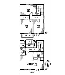東急こどもの国線 こどもの国駅 徒歩7分の賃貸テラスハウス 3LDKの間取り