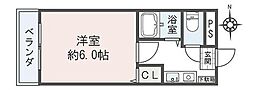 Nハイツ 3階1Kの間取り