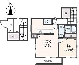 セレーノ赤堤 1LDKの間取図画像