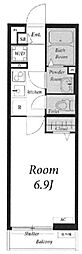 リブリ・ほしの屋 1Kの間取図画像
