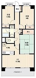 ケイティーズクリア 1階3LDKの間取り