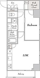 ミリア・レジデンス駒込 1LDKの間取図画像