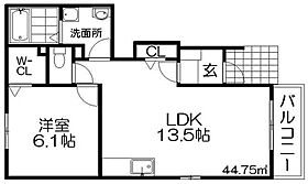 グランソレイユ楠葉  ｜ 大阪府枚方市楠葉野田２丁目（賃貸アパート1LDK・1階・44.75㎡） その2