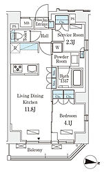 JR中央線 中野駅 徒歩10分の賃貸マンション 3階1SLDKの間取り