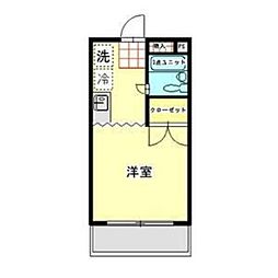 サンライズ昭島 1Kの間取図画像