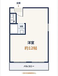 マートルコート中目黒第2 ワンルームの間取図画像