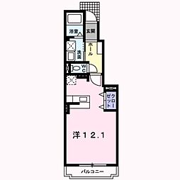 サイレントプレイス ワンルームの間取図画像