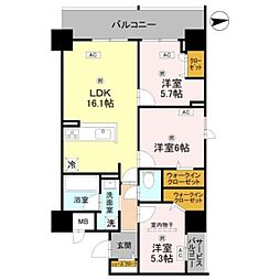 グラントリアノン緑地公園 3LDKの間取図画像