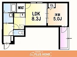 フジパレス和歌山駅南1番館 1LDKの間取図画像
