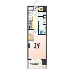 Luxe塚口 1Kの間取図画像