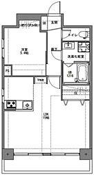 ウィルテラス横浜サウス 1LDKの間取図画像