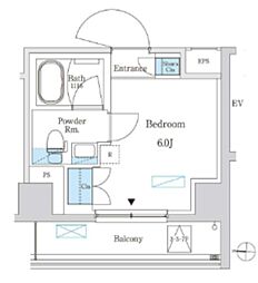 パークアクシス錦糸町スタイルズ ワンルームの間取図画像