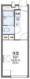 レオパレスカリバ 1Kの間取図画像