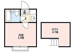 コーポ巣鴨A 1Kの間取図画像