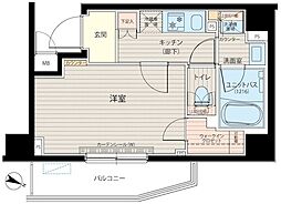 ルーブル中板橋六番館 1Kの間取図画像