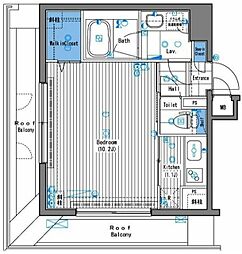 グランド・ガーラ三田 1Kの間取図画像