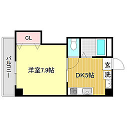 メゾン・デュ・ソレイ2 1DKの間取図画像
