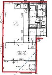 Osaka Metro今里筋線 井高野駅 徒歩2分の賃貸アパート 3階1LDKの間取り
