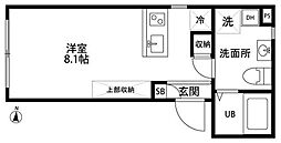 フェルヴォーレ住吉 ワンルームの間取図画像