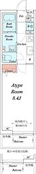 リブリ・Omiya Hongo 1階1Kの間取り