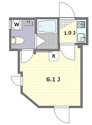 サザンロード堀切 3階1Kの間取り