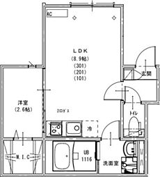 KEIAI RESIDENCE 日進II 1LDKの間取図画像