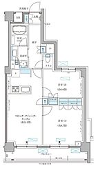 パークアクシス文京本郷 2LDKの間取図画像