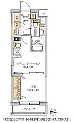 リビオメゾン湯島 1DKの間取図画像
