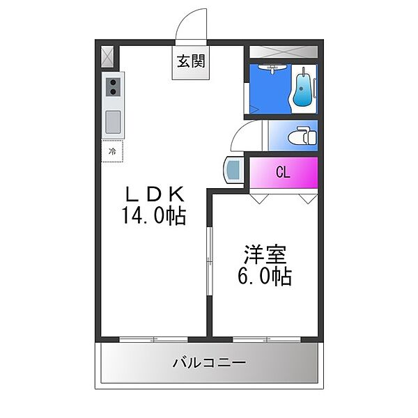 ロイヤル加美北 ｜大阪府大阪市平野区加美北２丁目(賃貸マンション1LDK・2階・38.40㎡)の写真 その2