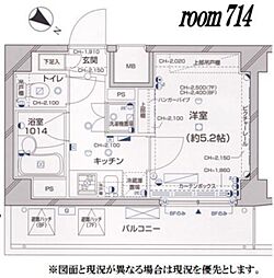 パレステュディオ新宿パークサイド 1Kの間取図画像