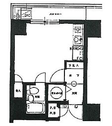 ライオンズマンション御苑前 ワンルームの間取図画像