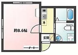 BRICKS四谷 4階1Kの間取り