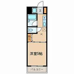 コピエ五反田 1Kの間取図画像