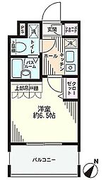 エステムプラザ日本橋 6階1Kの間取り
