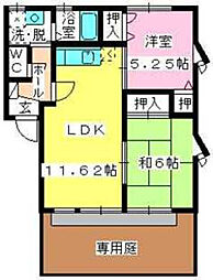 シャンポール入部B 2LDKの間取図画像