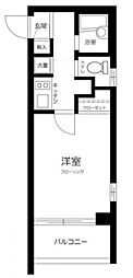 東急東横線 学芸大学駅 徒歩17分の賃貸マンション 4階1Kの間取り