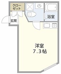 CONTEL NAKANO 2階ワンルームの間取り