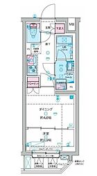 GENOVIA竹ノ塚 1DKの間取図画像