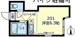 ユナイト大島AD・オリベッティ ワンルームの間取図画像