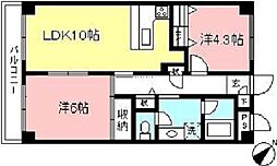 フィールドストーン 2LDKの間取図画像
