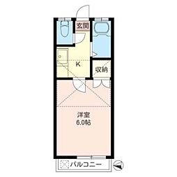 ロイヤルヒルズ 1Kの間取図画像