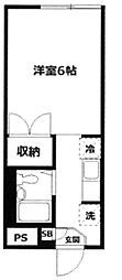 スターハイム 1Kの間取図画像