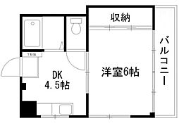NS保土ケ谷 1DKの間取図画像